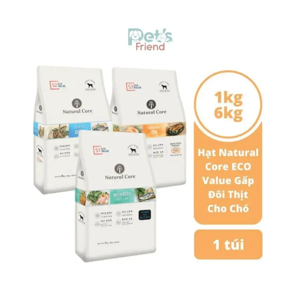 Thức Ăn Hạt Cho Chó Hữu Cơ Natural Core ECO Value Gấp Đôi Thịt | Pet’s Friend